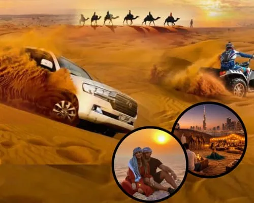 Premium desert camp seating Dubai safari experience